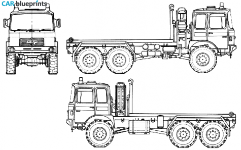 1980 MAN 20.280 DFAEG Truck blueprint